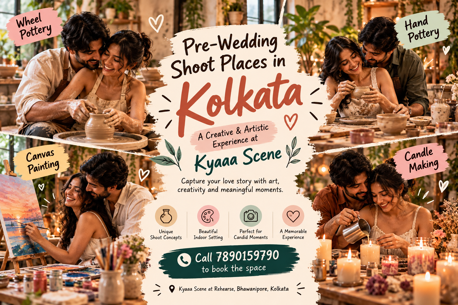 Pre-Wedding Shoot Places in Kolkata: Try a Creative Art Shoot at Kyaaa Scene